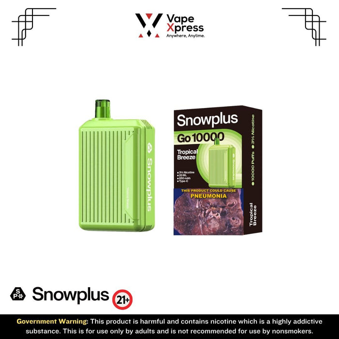 Snowplus GO 10000 Disposable Vape - 10,000 Puffs - Tropical Breeze - Disposable Vapes - VapeXpress