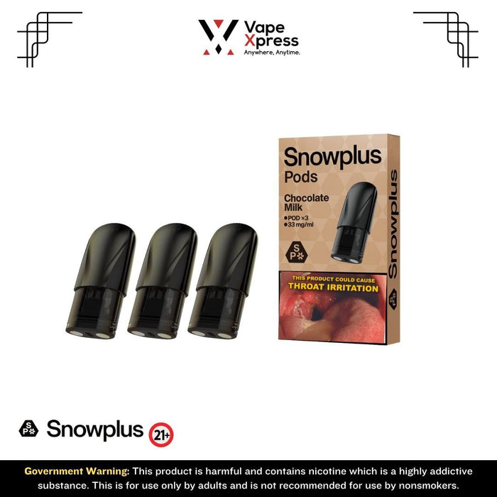 Snowplus Pods 3.0 S (Pack of 3 & Single Pod) - Chocolate Milk (3pods) - Vape Juice & E Liquids - VapeXpress