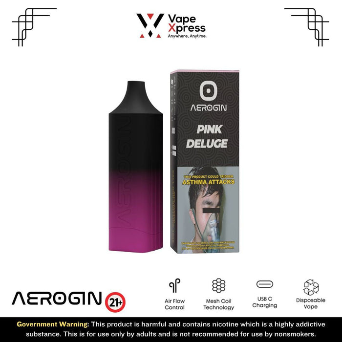Aerogin 8000 Disposable Vape - 8000 Puffs - Pink Deluge - Disposable Vapes - VapeXpress