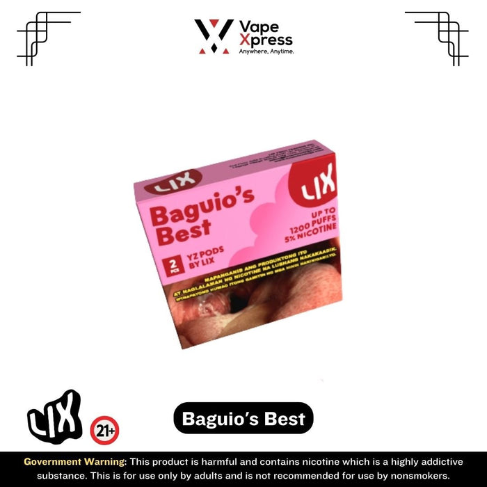 LIX YZ Pods 600 Puffs | 2 Pods (YOOZ Device Compatible) - Baguio's Best (Strawberry Ice) - Vape Juice & E Liquids - VapeXpress