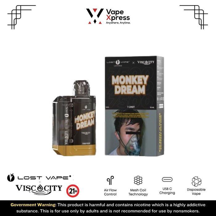 LXV 7500 Disposable Vape - 7500 Puffs - Monkey Dream - Disposable Vapes - VapeXpress