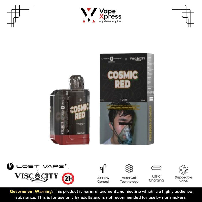 LXV 7500 Disposable Vape - 7500 Puffs - Cosmic Red - Disposable Vapes - VapeXpress