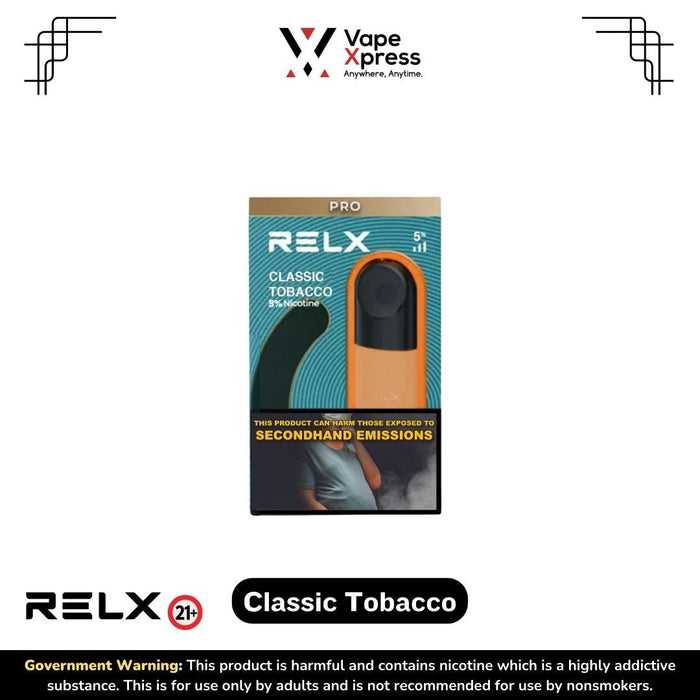 RELX Infinity Pods - Classic Tobacco - Vape Juice & E Liquids - VapeXpress