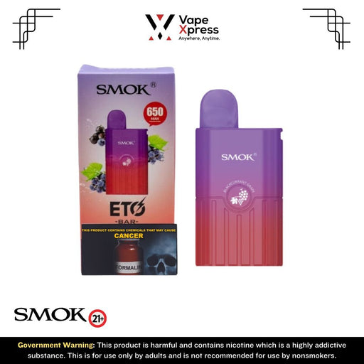 SMOK ETO Bar Disposable Vape - 8000 Puffs - Blackcurrant Grape - Disposable Vapes - VapeXpress