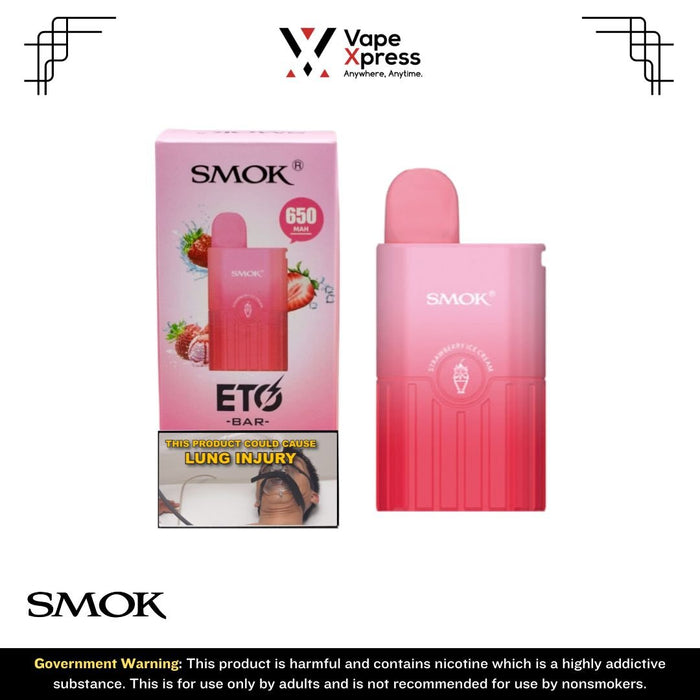 SMOK ETO Bar Disposable Vape - 8000 Puffs - Strawberry Ice Cream - Disposable Vapes - VapeXpress