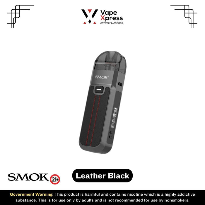 SMOK Nord 5 Device 80W Pod System Device - Leather Black - Pod Kits - VapeXpress