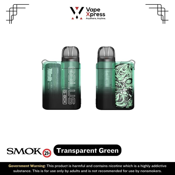 SMOK Solus G BOX Vape Kit 700mAh - Transparent Green - Pod Kits - VapeXpress
