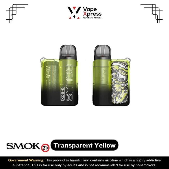 SMOK Solus G BOX Vape Kit 700mAh - Transparent Yellow - Pod Kits - VapeXpress