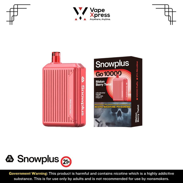 Snowplus GO 10000 Disposable Vape - 10,000 Puffs - Melon Berry Twist - Disposable Vapes - VapeXpress