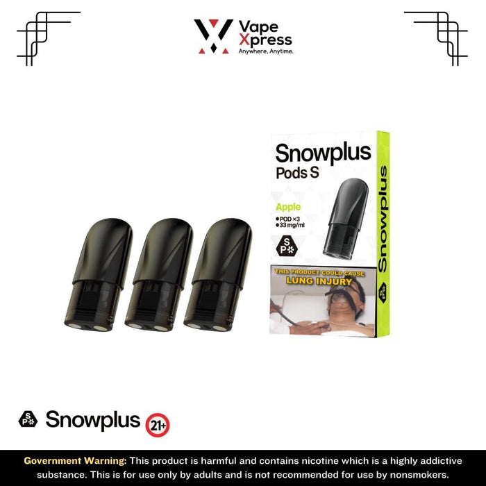 Snowplus Pods 3.0 S (Pack of 3 & Single Pod) - Apple (3pods) - Vape Juice & E Liquids - VapeXpress