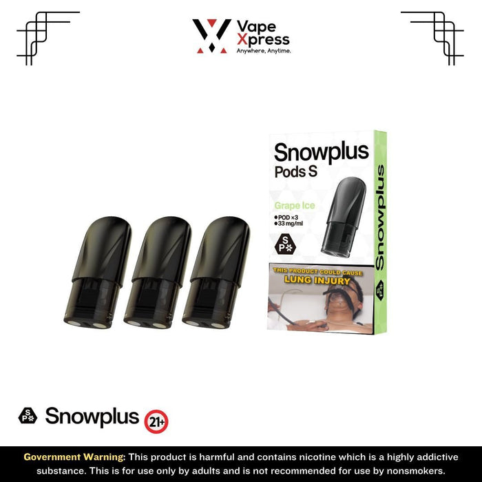 Snowplus Pods 3.0 S (Pack of 3 & Single Pod) - Grape Ice (3pods) - Vape Juice & E Liquids - VapeXpress