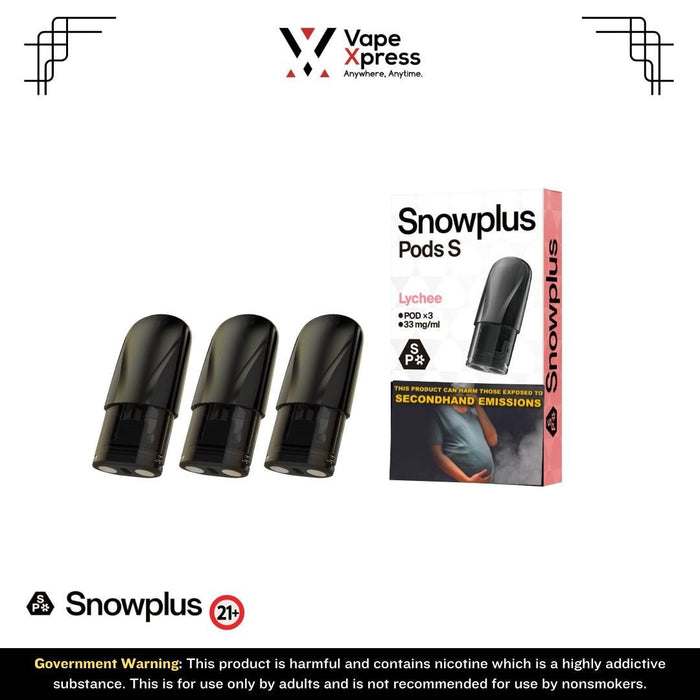 Snowplus Pods 3.0 S (Pack of 3 & Single Pod) - Lychee (3pods) - Vape Juice & E Liquids - VapeXpress
