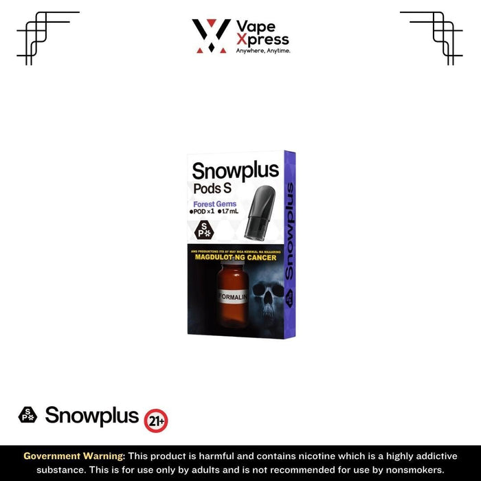 Snowplus Pods 3.0 S (Pack of 3 & Single Pod) - Forest Gem (Single Pod) - Vape Juice & E Liquids - VapeXpress