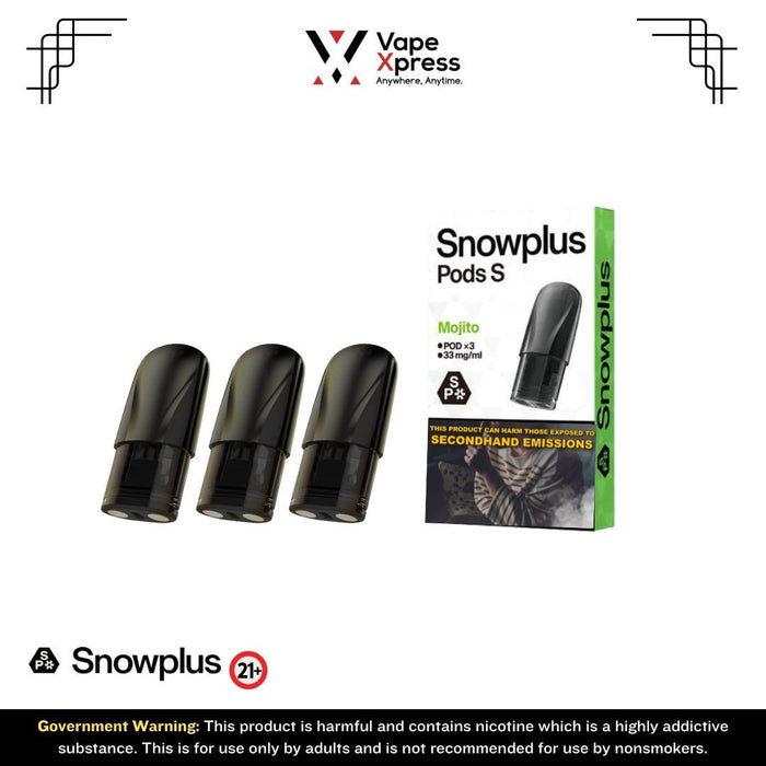 Snowplus Pods 3.0 S (Pack of 3 & Single Pod) - Mojito (3pods) - Vape Juice & E Liquids - VapeXpress