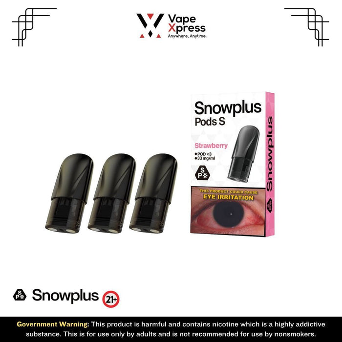 Snowplus Pods 3.0 S (Pack of 3 & Single Pod) - Strawberry (3pods) - Vape Juice & E Liquids - VapeXpress