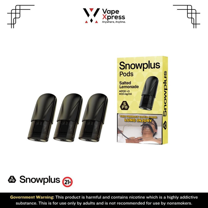 Snowplus Pods 3.0 S (Pack of 3 & Single Pod) - Salted Lemonade (3pods) - Vape Juice & E Liquids - VapeXpress