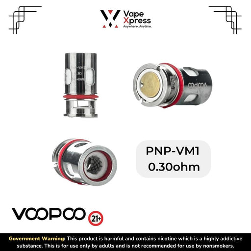 VooPoo PnP Replacement Coils (Pack of 5) - 0.15ohm (PnP-VM6) 5pcs - Vape Accessories - VapeXpress