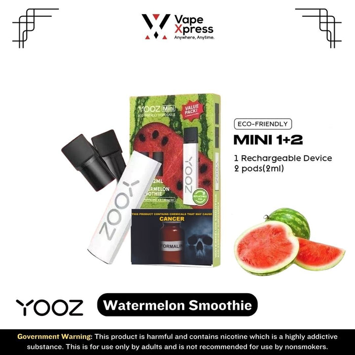YOOZ Mini Value Pack (1 Yooz Mini Device + 2 Pods) - Watermelon Smoothie - Pod Kits - VapeXpress