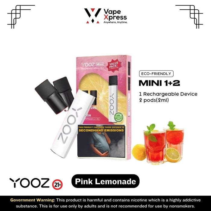YOOZ Mini Value Pack (1 Yooz Mini Device + 2 Pods) - Pink Lemon - Pod Kits - VapeXpress