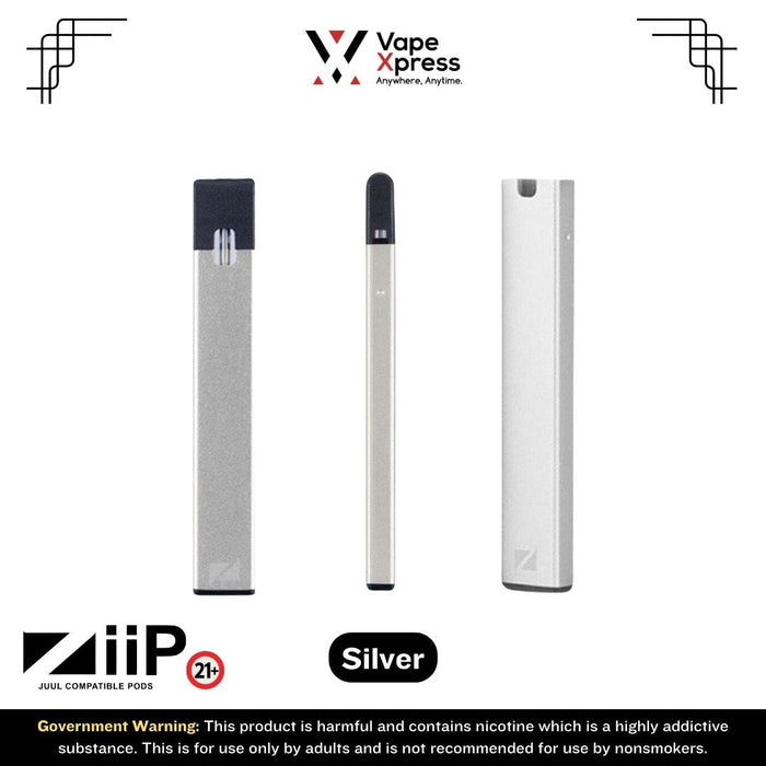 ZiiP J Pod Vape Device - Silver - Pod Kits - VapeXpress