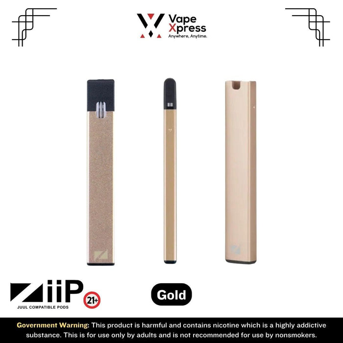 ZiiP J Pod Vape Device - Gold - Pod Kits - VapeXpress